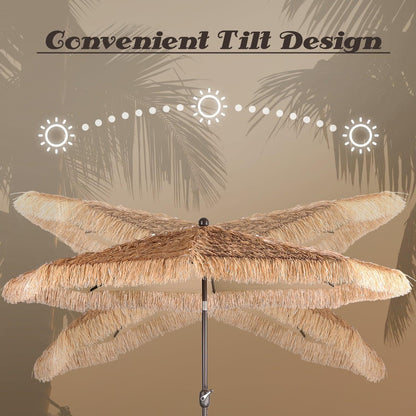 Patio Umbrella Thatched Outdoor Umbrella (No Base) Patio Umbrella Aoodor LLC