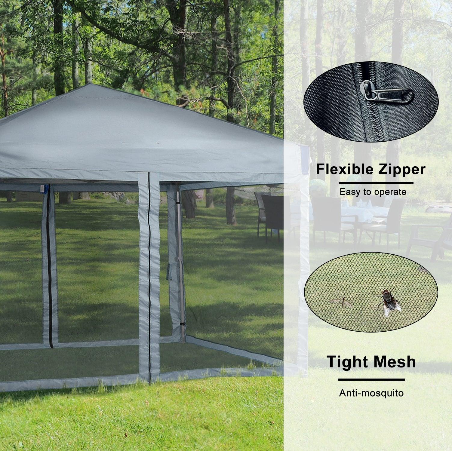 Pop Up Canopy Tent with Removable Mesh Sidewalls Gazebo part Aoodor LLC