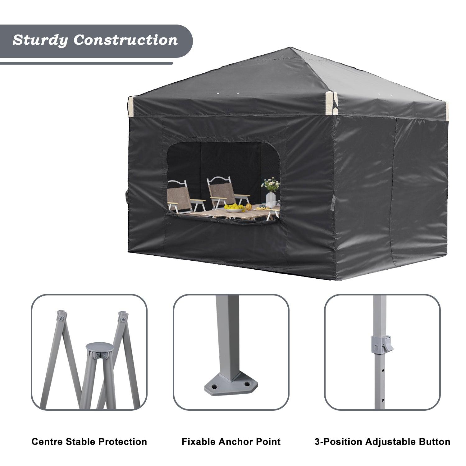 Pop Up Canopy Tent with Removable Mesh Window Sidewalls Gazebo part Aoodor LLC