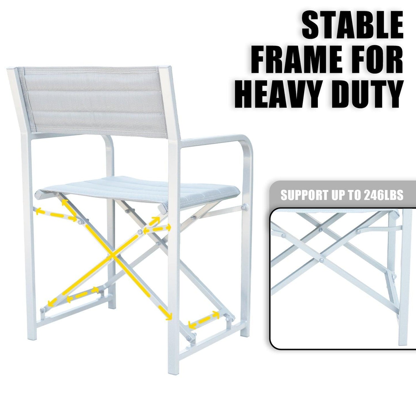 Portable Aluminum Camping Chair Furniture Aoodor LLC