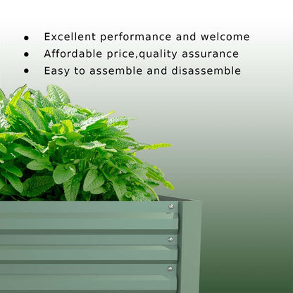 Raised Garden Bed 4' x 2' x 1' - Premium Metal Planters for Patio and Outdoor Yard Gardening - Set of 2 Beds  Aoodor