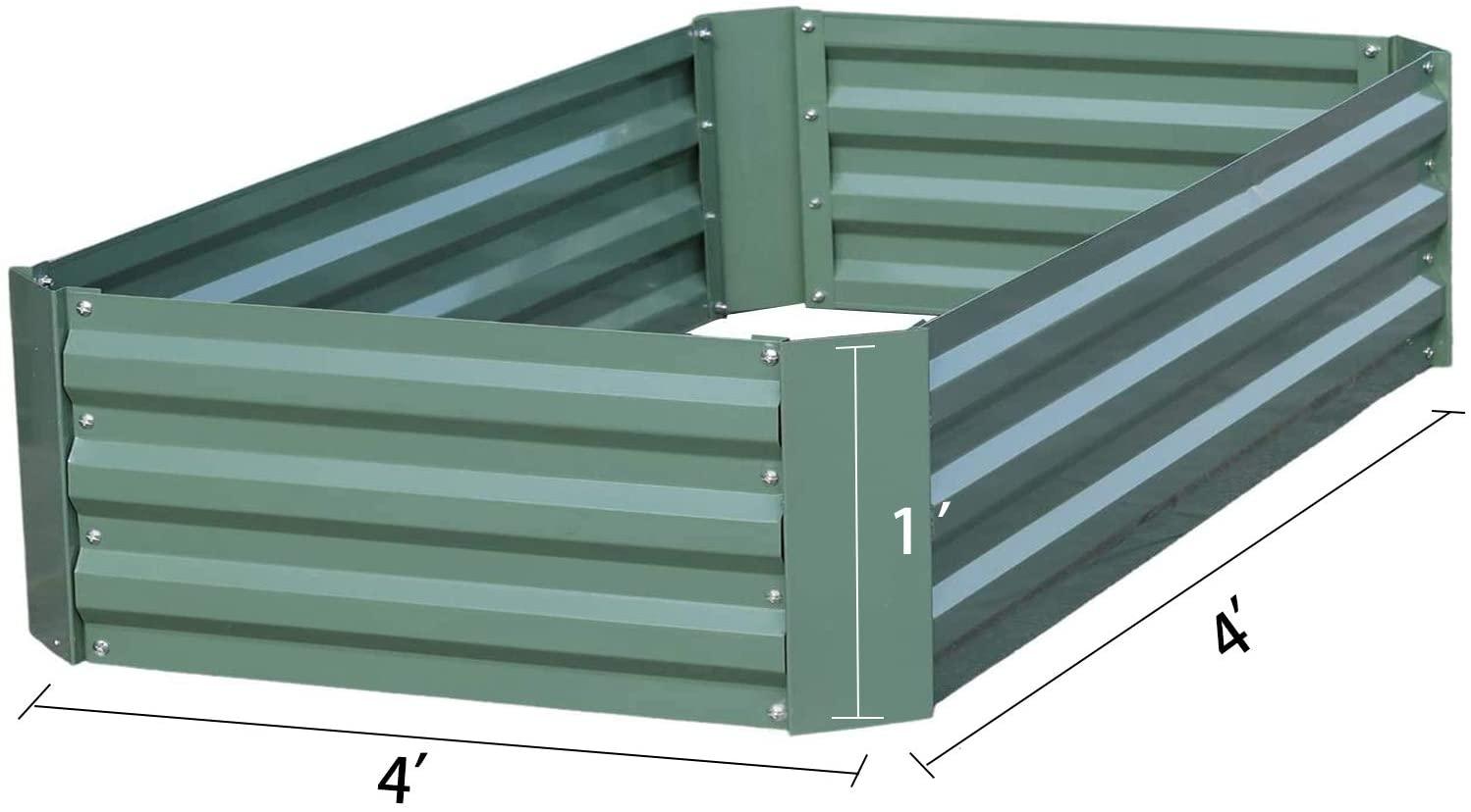 Raised Garden Bed Greenhouse Aoodor 4 x 4 x 1 Ft