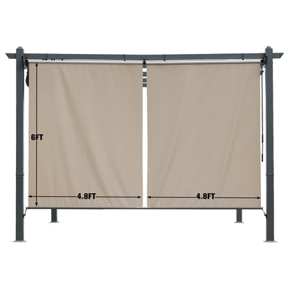 Roller Shade - 2 Pack of Cordles Pergola Curtains, 4.8' x 6', High-Quality Polyester Fabric for Pergola  Aoodor LLC   